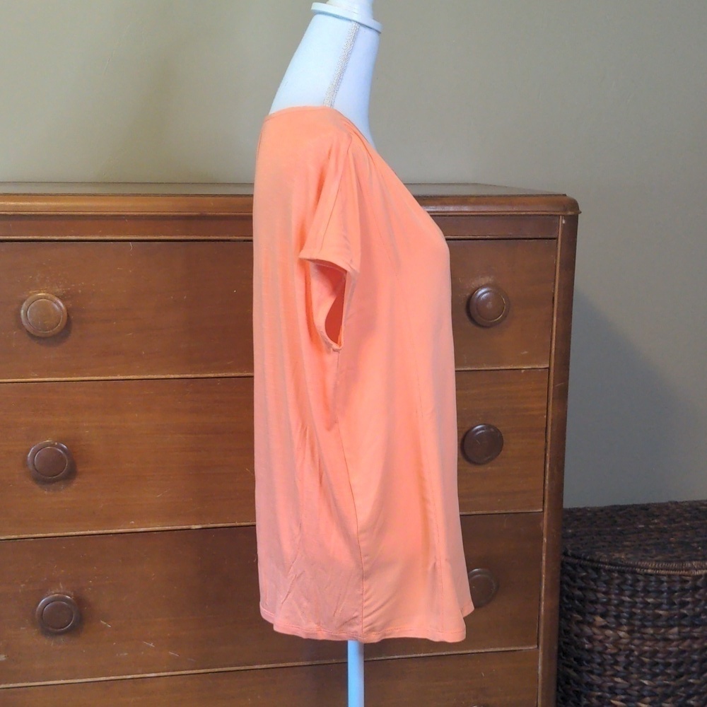 Nine West Sleeveless Blouse Sherbet Orange NWT - Picture 4 of 9